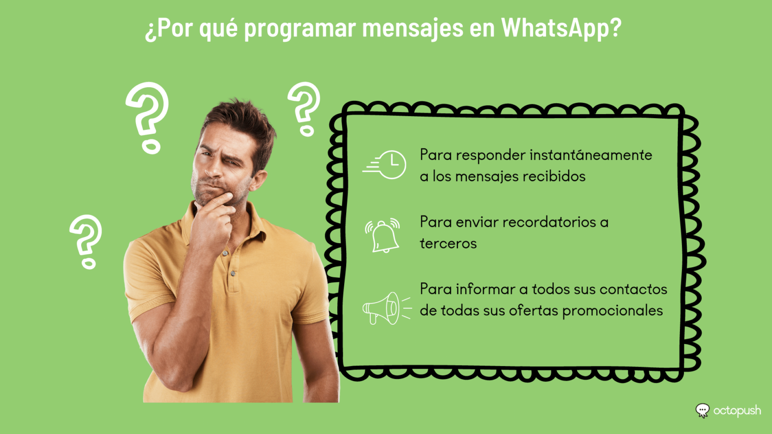 Cómo programar un mensaje de WhatsApp Octopush