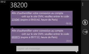 authentification SMS
