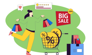 customer retention strategies featured image lady with shopping bags and trolley