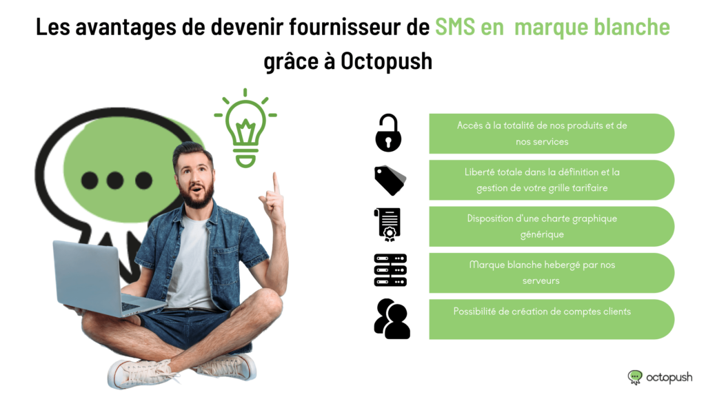 Avantages devenir fournisseur SMS marque blanche Octopush