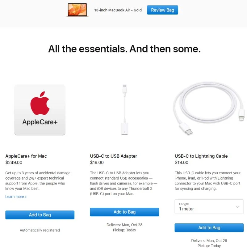 all the essentials and some more by apple