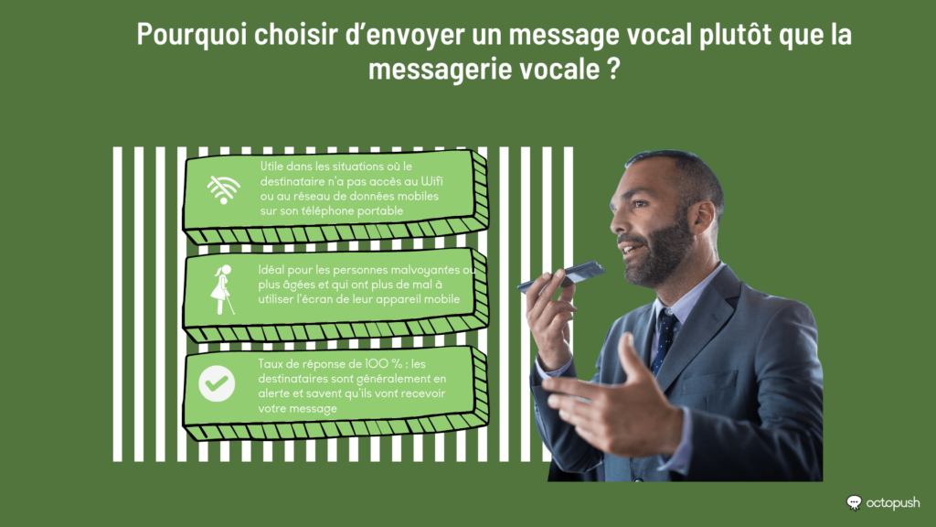 choisir envoyer message vocal messarie vocale