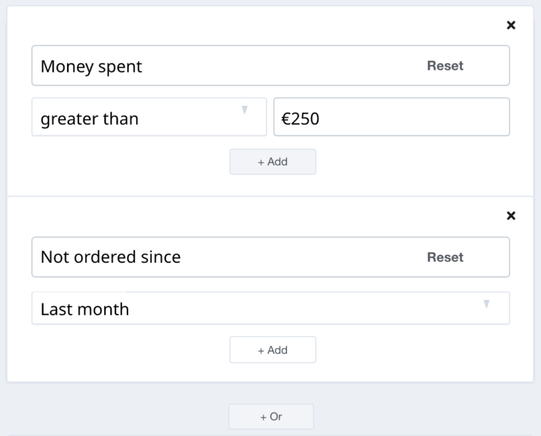 Define segments and launch campaigns on the fly.