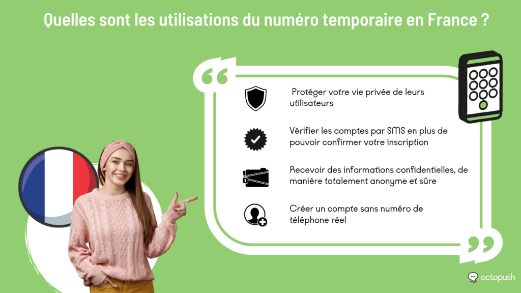 Quelles sont les utilisations du numéro temporaire en France ?