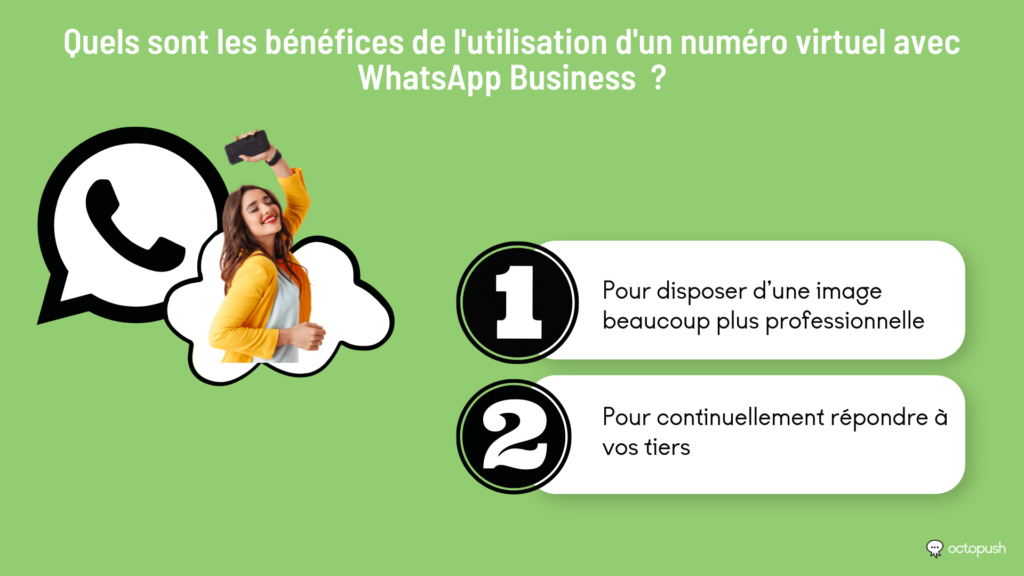 benefices utilisation numero virtuel whatsapp business