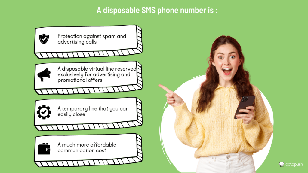 A disposable SMS phone number 