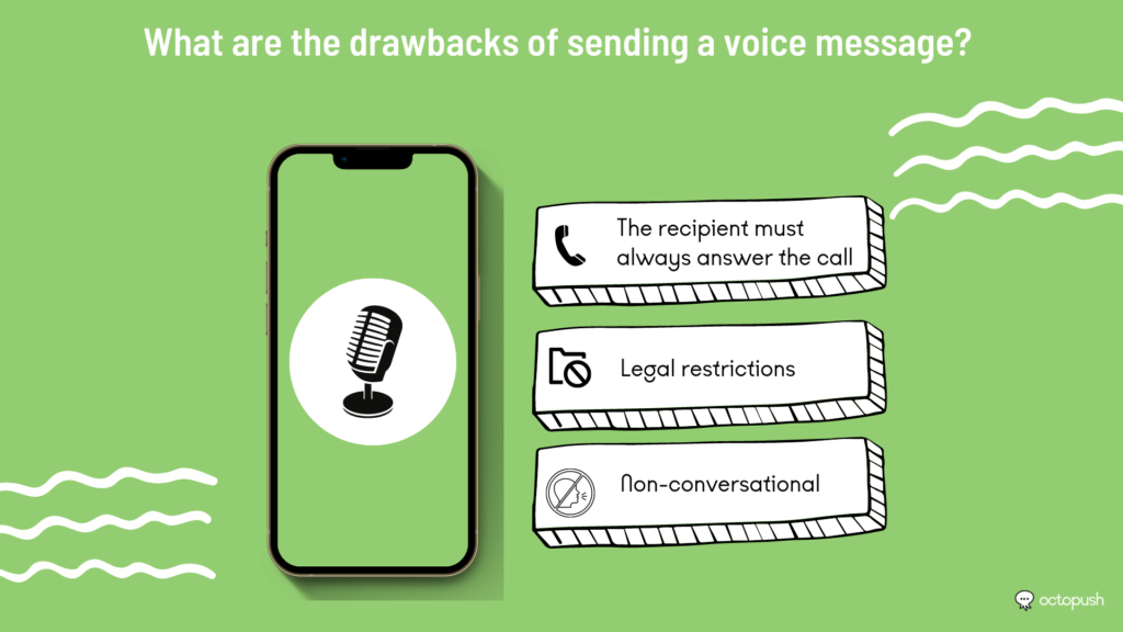 The disadvantages of sending a voice message