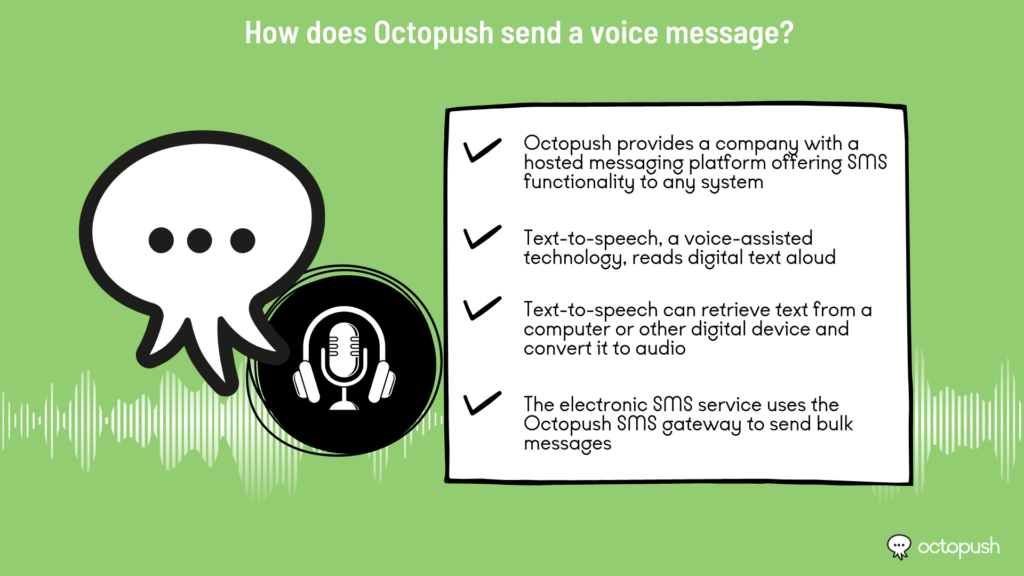 How does Octopush send a voice message?