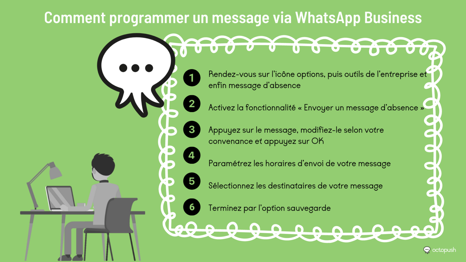 Comment programmer un message WhatsApp ? - Octopush