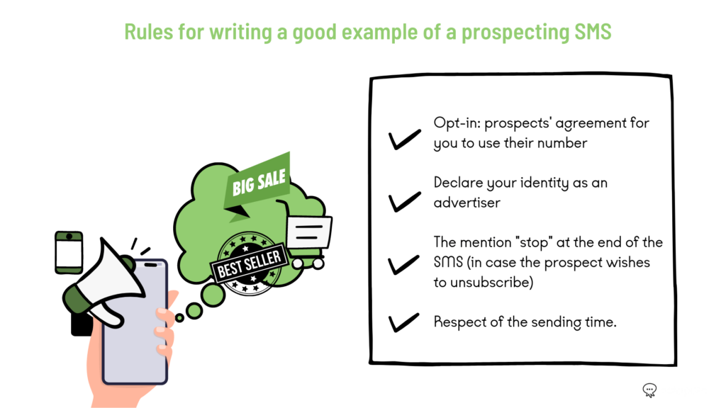 Rules for writing a good example of SMS prospecting for your campaigns