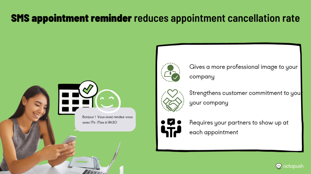 SMS appointment reminder reduces appointment cancellation rate