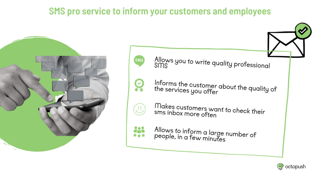 SMS pro service to inform your customers and employees