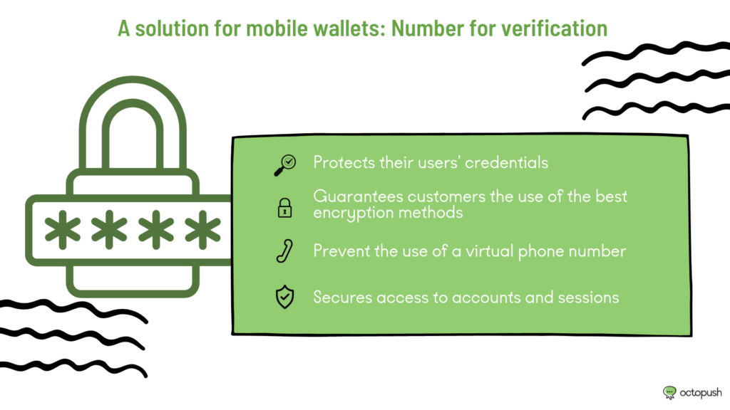 Number for verification, a solution for mobile wallets