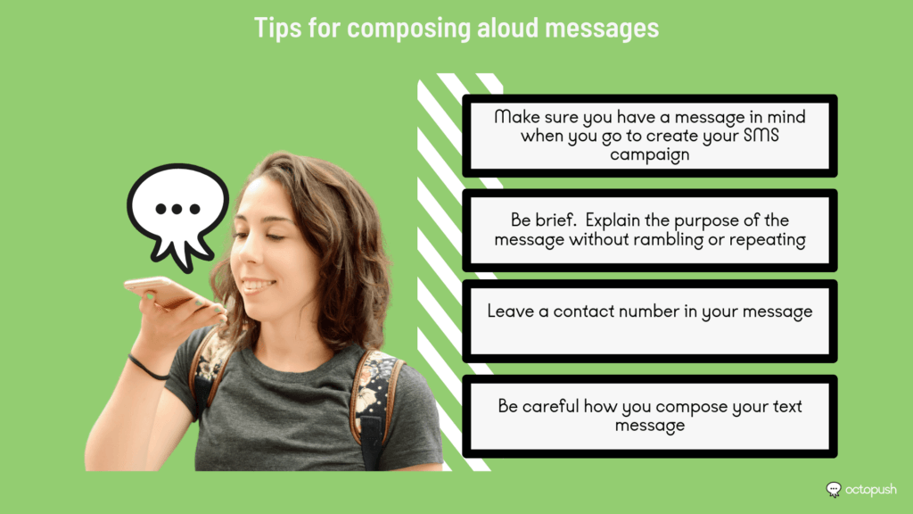 How to compose messages for the voice reader