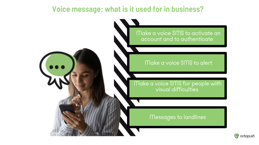 What is the purpose of the voice message in business?