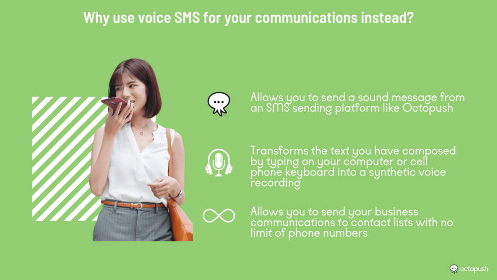 how to send voice message through sms