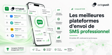Comparatif des meilleures plateformes d’envoi de SMS professionnel, avec Octopush en tête pour sa simplicité, son API et ses fonctionnalités multicanales.